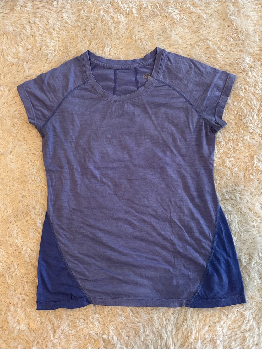 Ibex Short-Sleeve 87% Merino,13% Nylon Weightless blue performance tee